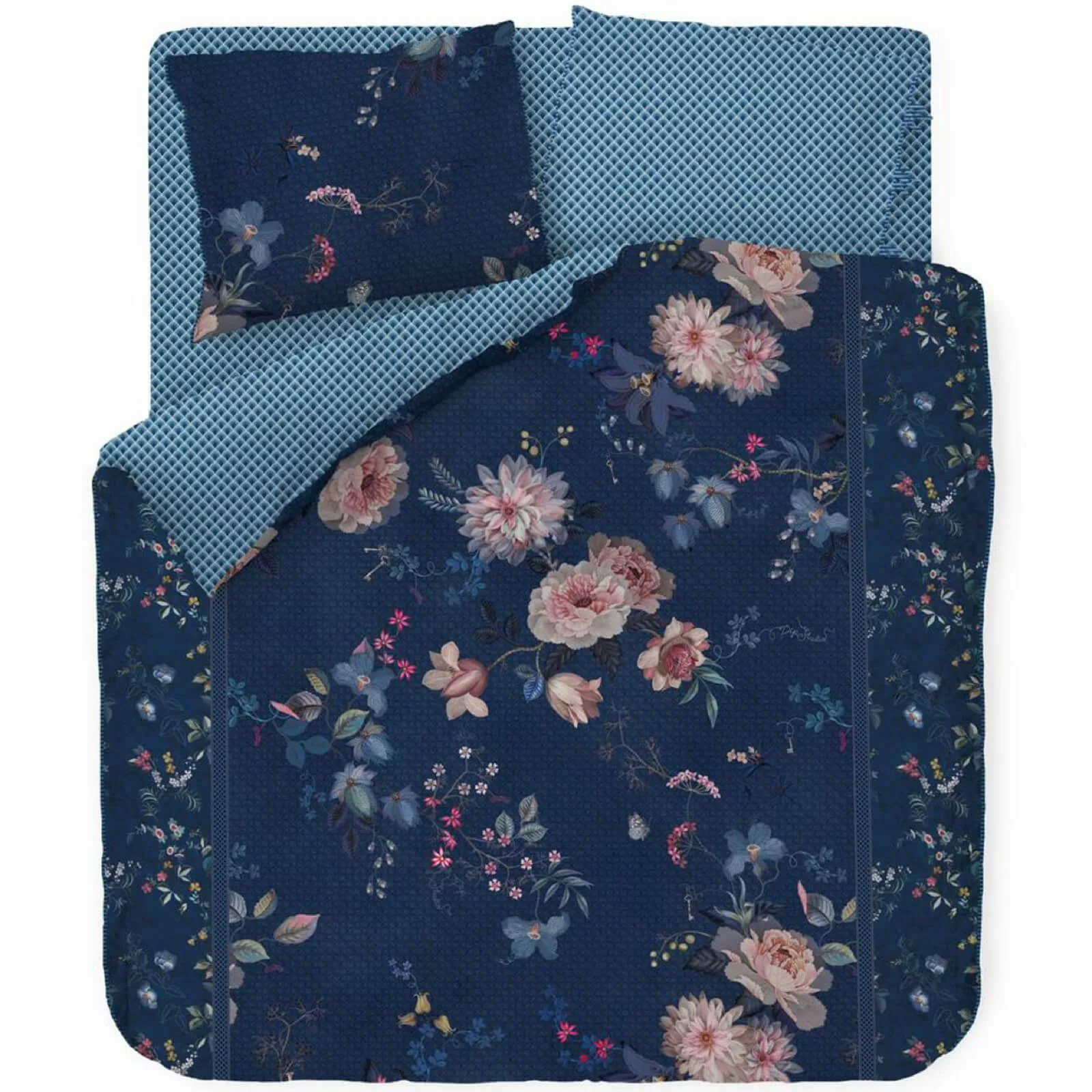 PiP Studio Bettwäsche Tokyo Bouquet Dunkelblau, günstig online kaufen