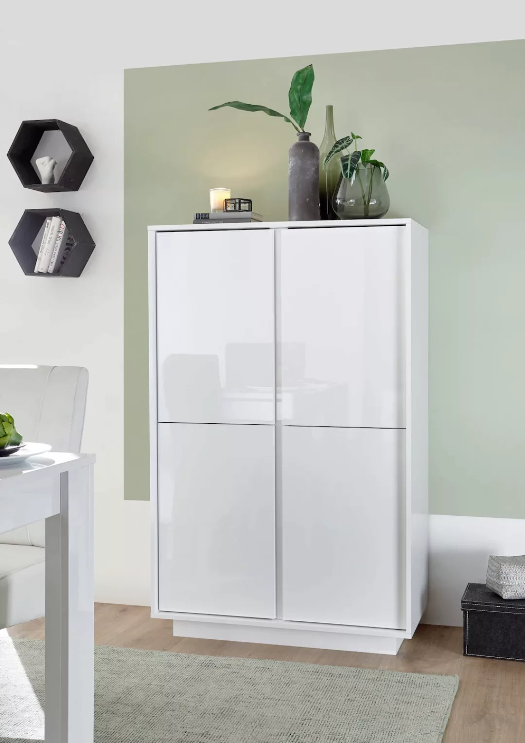 INOSIGN Highboard "Ice", grifflos günstig online kaufen