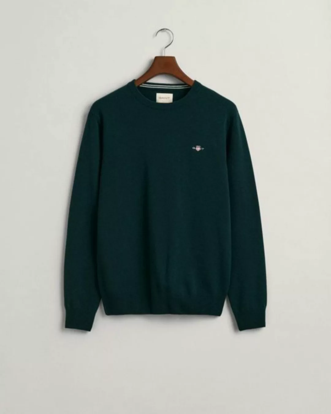 Gant Sweatshirt SUPERFINE LAMBSWOOL C-NECK, TARTAN GREEN günstig online kaufen