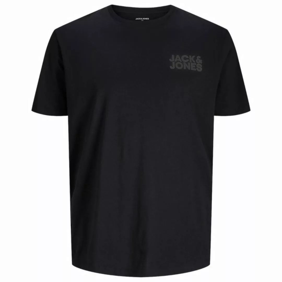 Jack & Jones Rundhalsshirt Große Größen Herren Jack&Jones Brustprint schwar günstig online kaufen