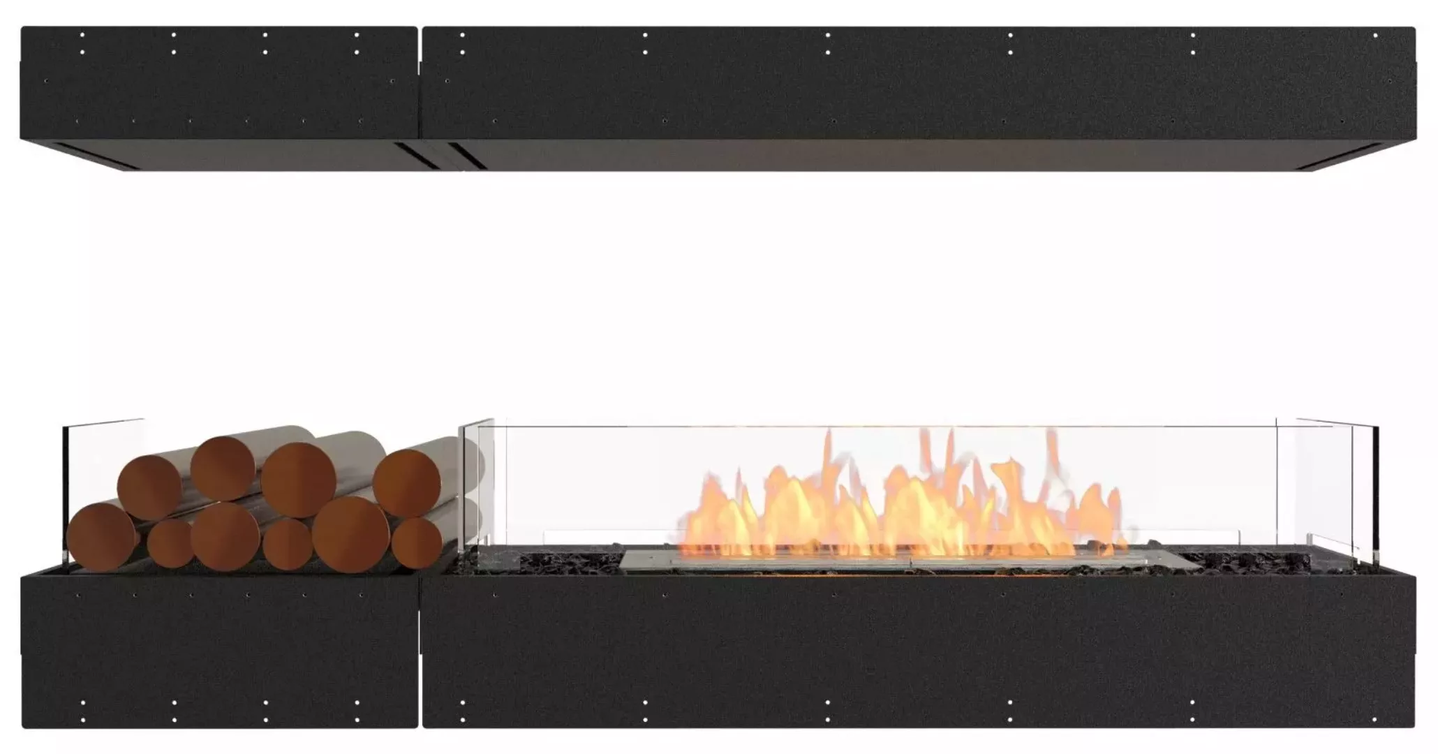 EcoSmart Flex - Raumtrenner - Insel [Ethanol Einbau Gehäuse]: Flex60 - Holz günstig online kaufen