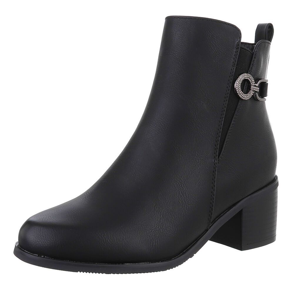 Ital-Design Damen Elegant Stiefelette (88489339) Blockabsatz günstig online kaufen