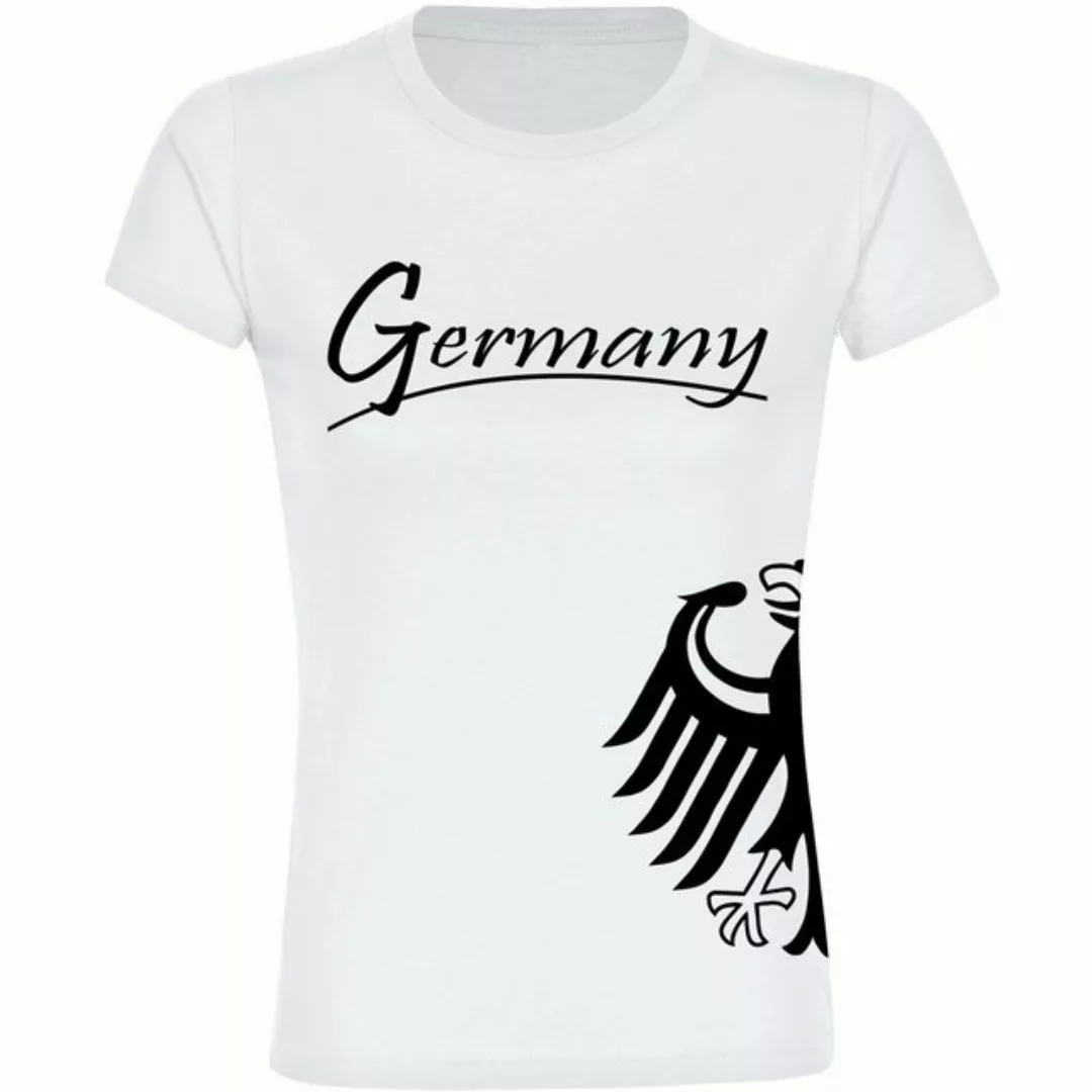 multifanshop T-Shirt Damen Germany - Adler seitlich - Frauen günstig online kaufen