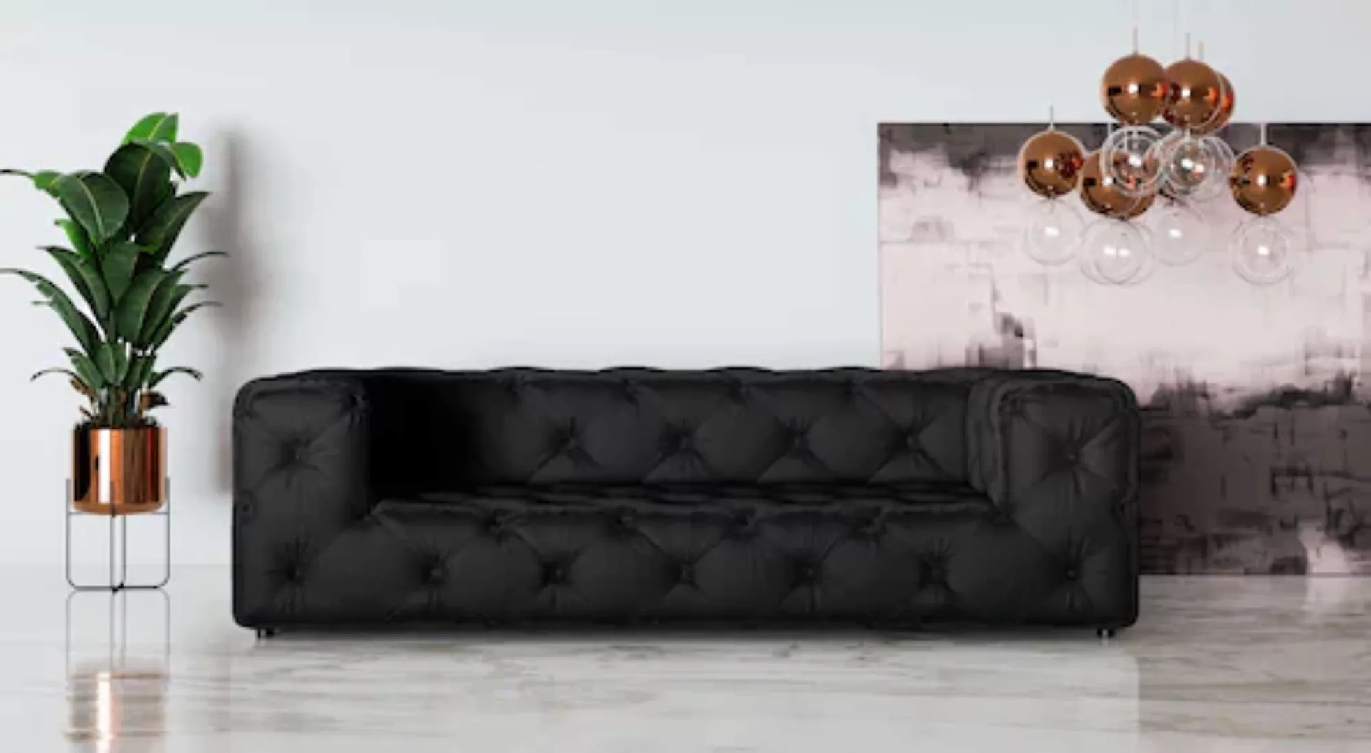 Places of Style 3-Sitzer »FOLLINA«, 3-Sitzer Sofa mit klassischer Chesterfi günstig online kaufen