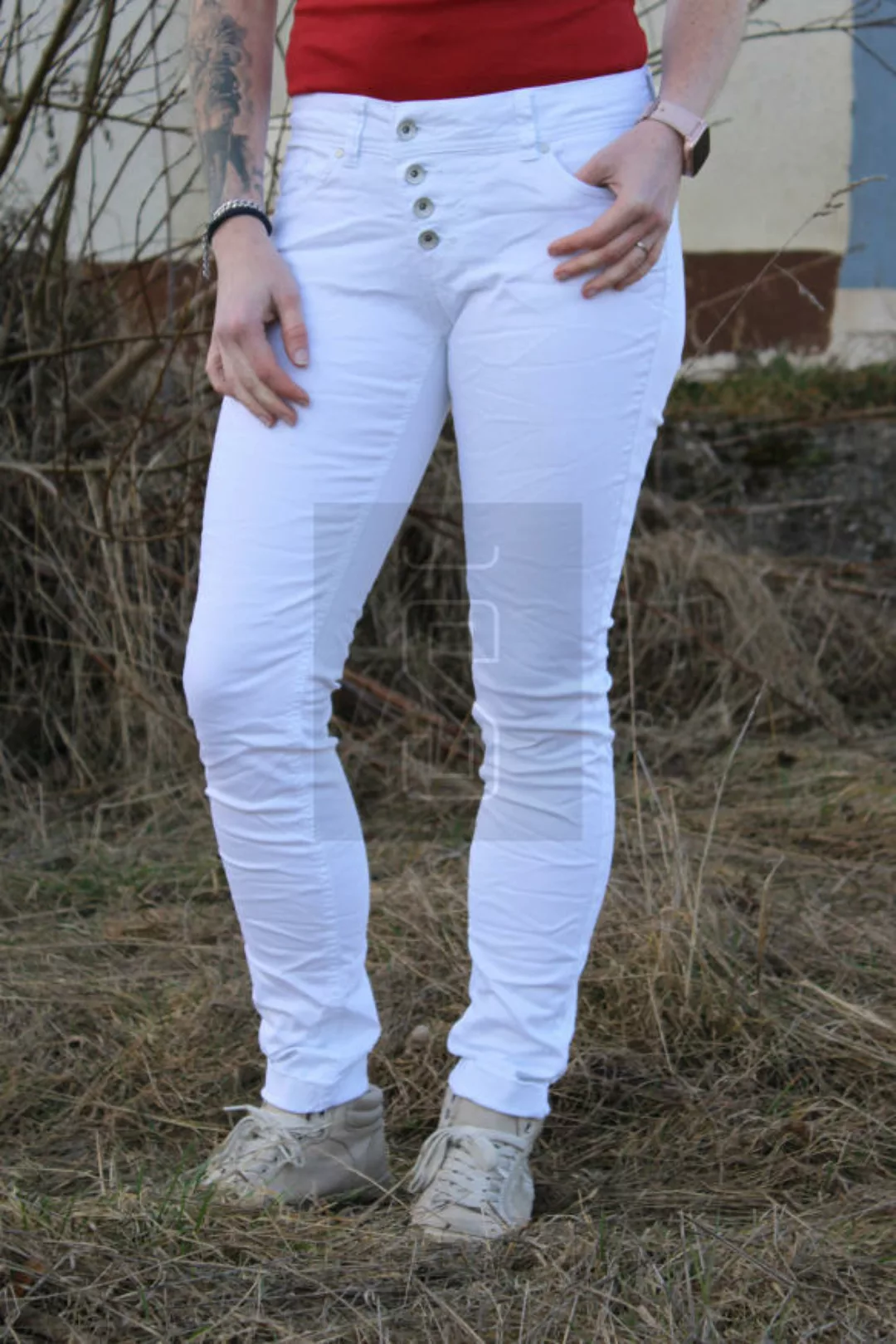 Buena Vista Damen Jeans Malibu Stretch Twill weiÃ günstig online kaufen