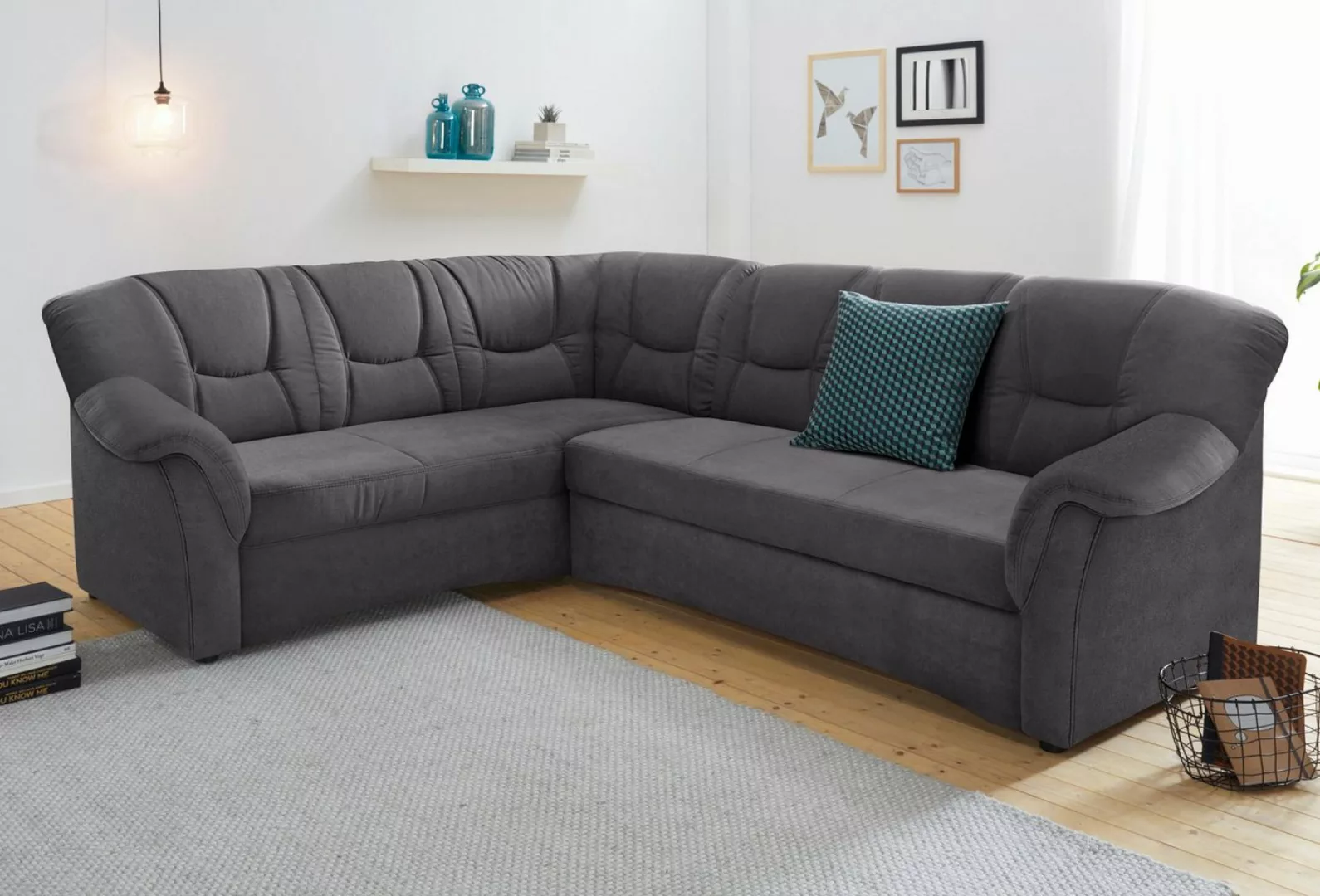 DOMO collection Ecksofa »Sarafina L-Form«, wahlweise mit Bettfunktion, opti günstig online kaufen