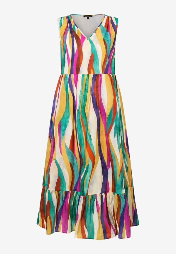 Kleid, bunter Streifenprint, Sommer-Kollektion günstig online kaufen