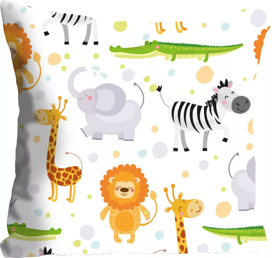 queence Dekokissen »Sandy«, für Kinder mit Giraffe, Zebra, Kissenhülle ohne günstig online kaufen
