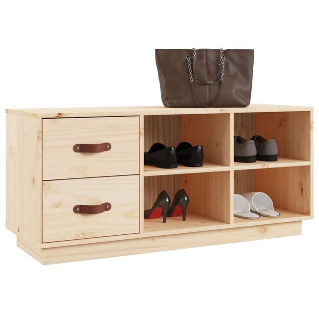 vidaXL Schuhschrank Schuhbank Schuhregal 100x34x45 cm Massivholz Kiefer günstig online kaufen