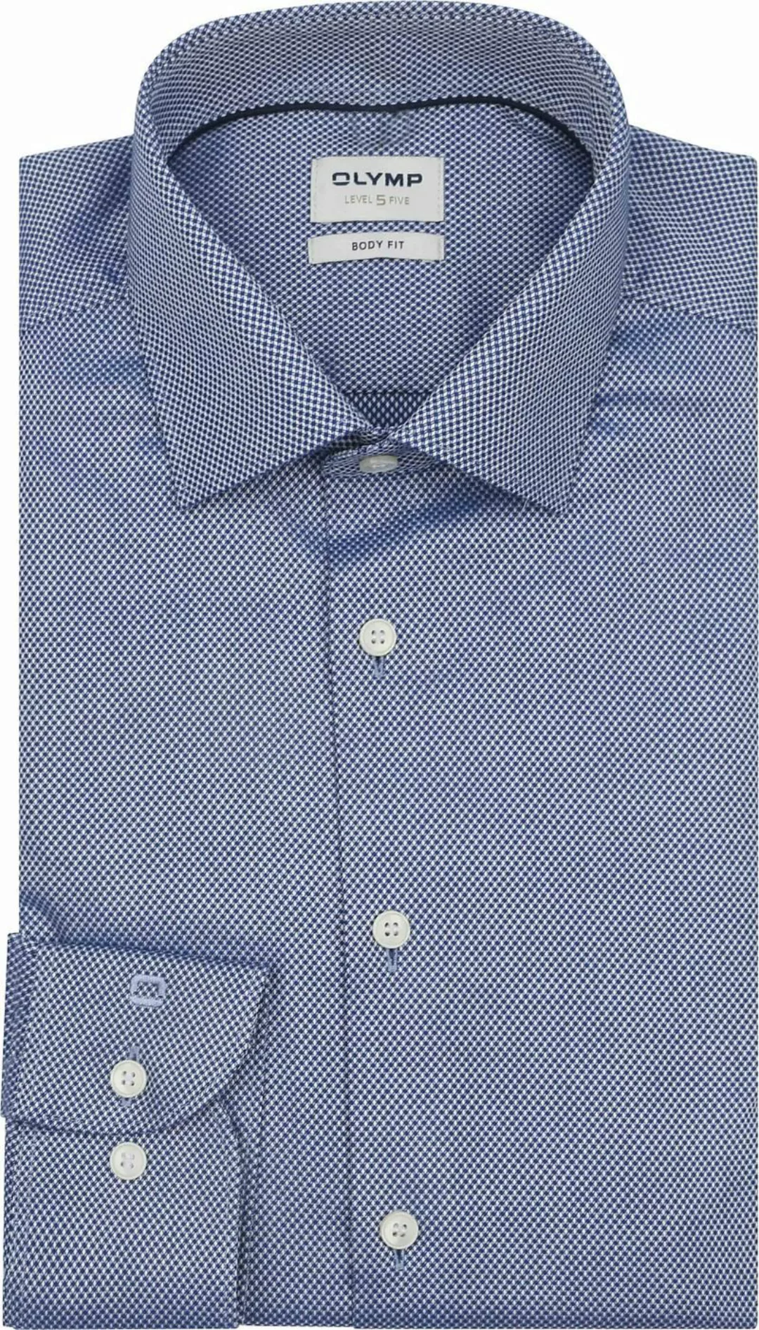 OLYMP Level 5 Dobby Hemd Royal - Größe 42 günstig online kaufen