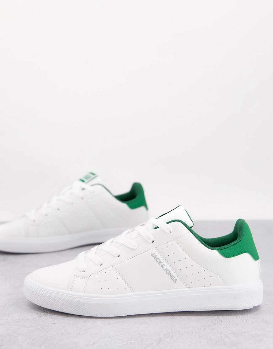 Jack & Jones – Sneaker in Weiß/Grün günstig online kaufen