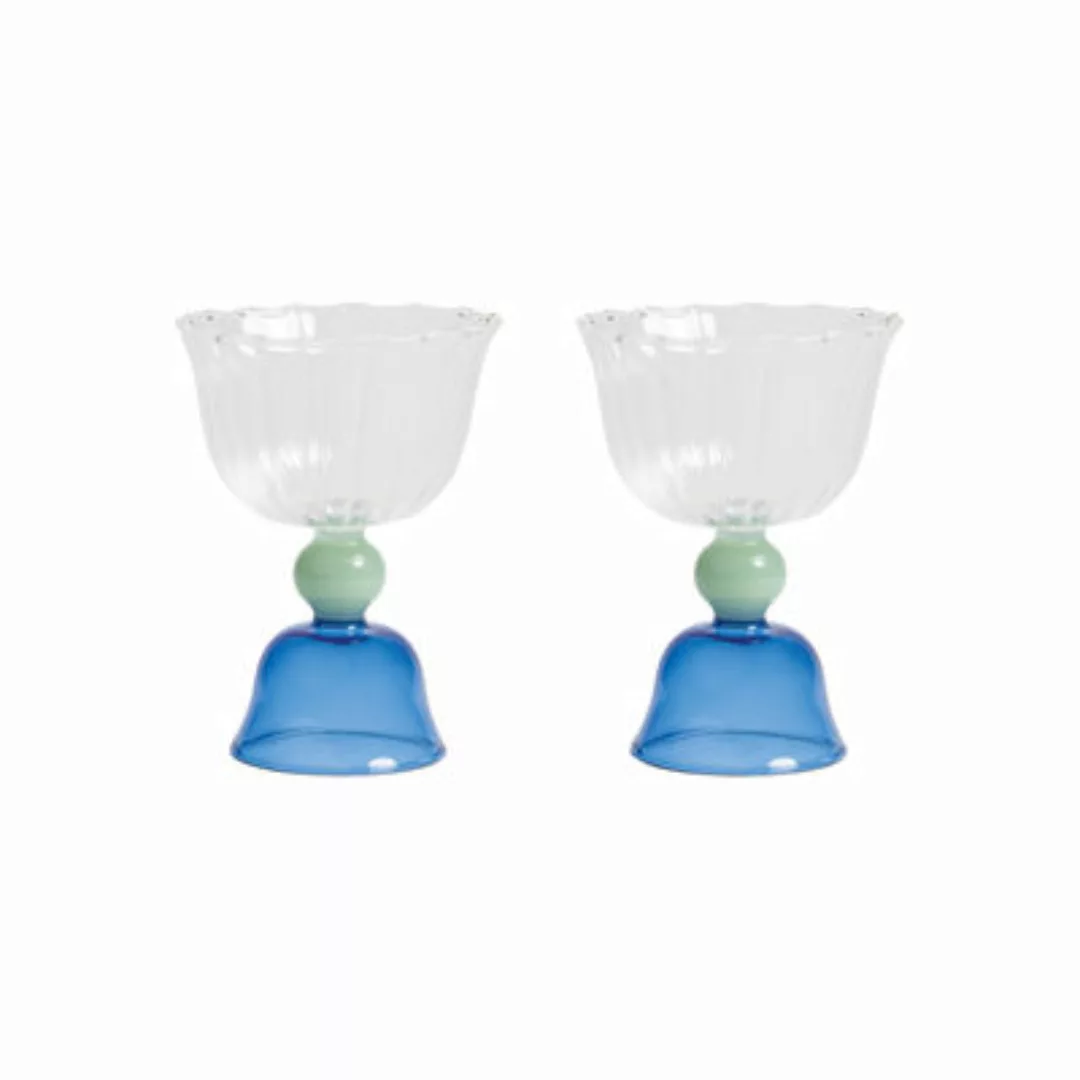 Weinglas Tulip glas blau / 2er-Set -  20 cl - & klevering - Blau günstig online kaufen