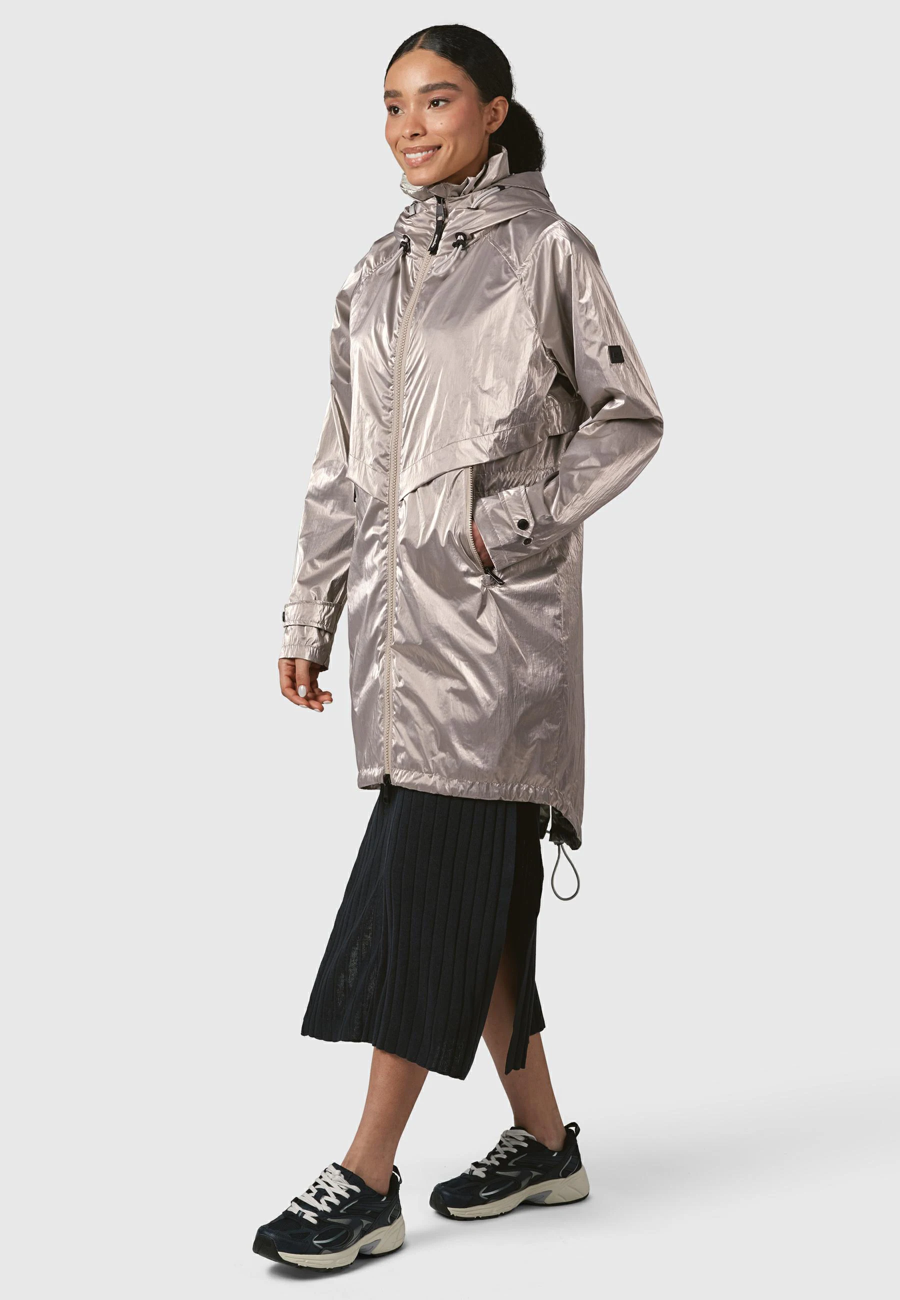 Ragwear Langmantel "Frodik Shine", oversized Damen Parka im Metallic-Look günstig online kaufen