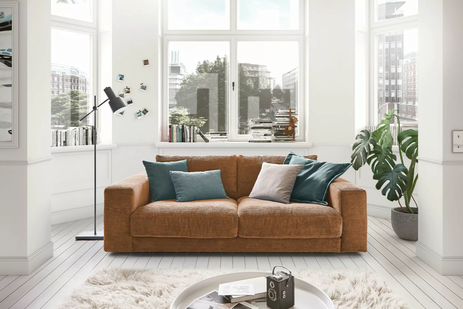 KAWOLA Sofa MADELINE, Couch 2-Sitzer oder 3-Sitzer Cord verschiedene Farben günstig online kaufen