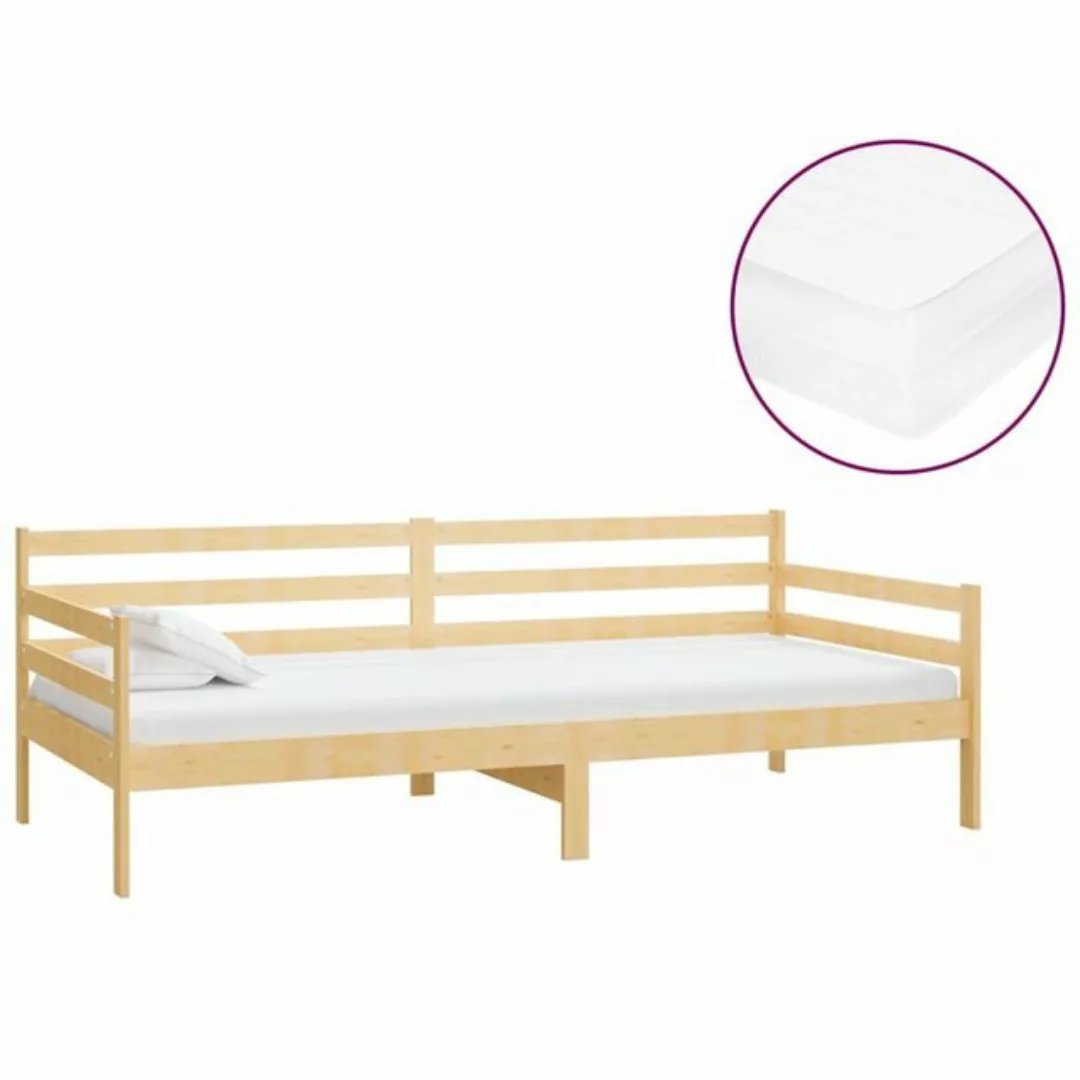 furnicato Bett Tagesbett mit Matratze 90x200 cm Kiefer Massivholz (1-tlg) günstig online kaufen