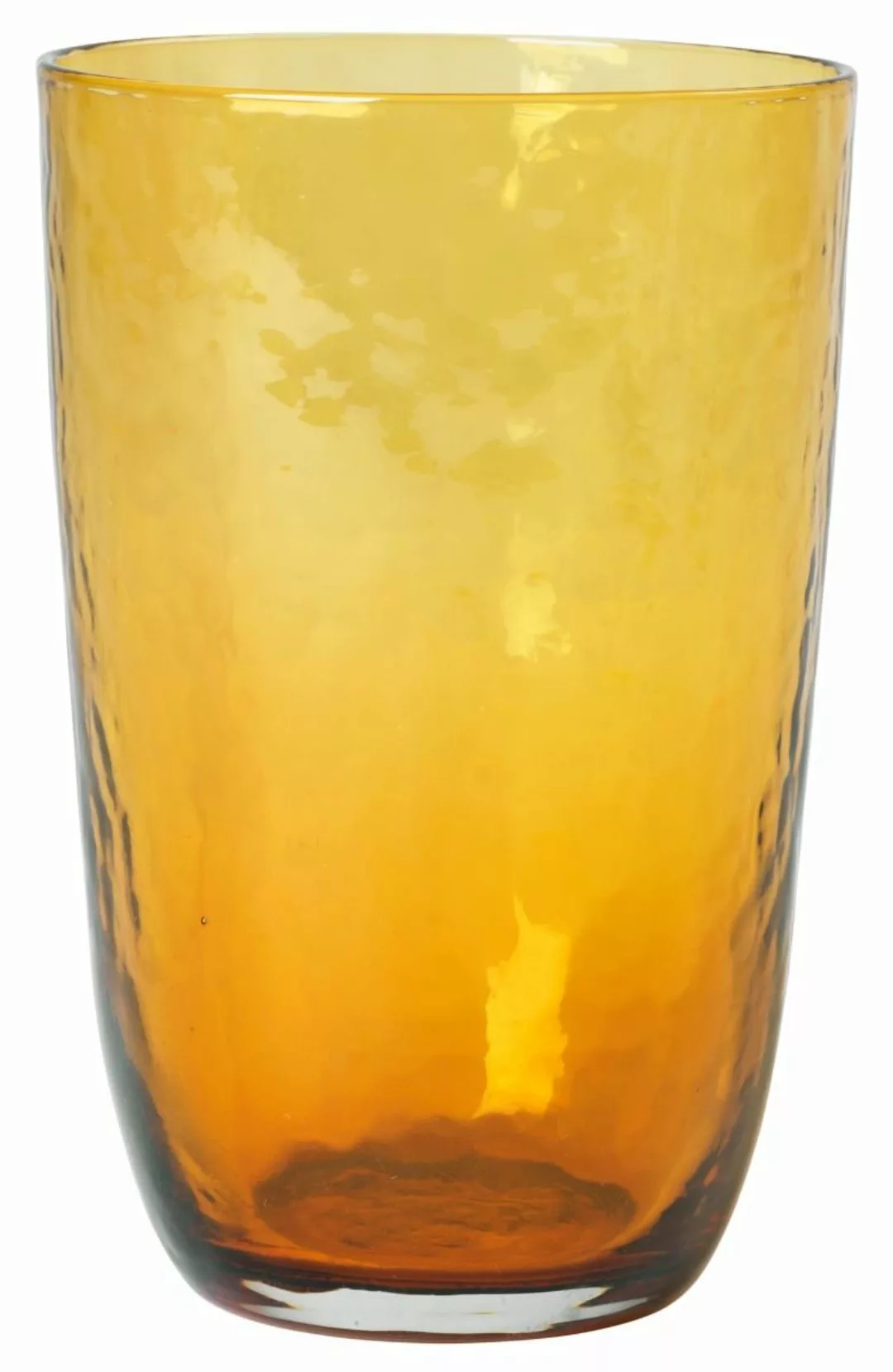 Broste Copenhagen Longdrinkgläser HAMMERED Trinkglas amber 0,5 l (1 Stück) günstig online kaufen