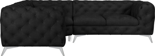 Leonique Chesterfield-Sofa "Ecksofa GLYNIS L-Form mit Wellenunterfederung, günstig online kaufen