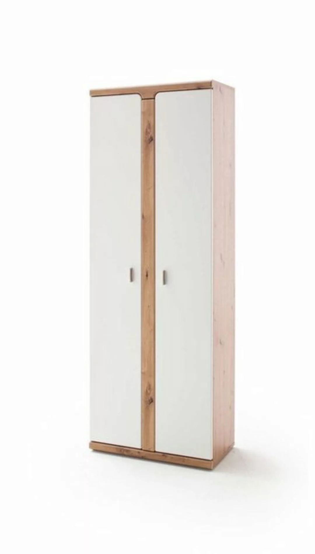 MCA furniture Schuhschrank Garderobenschrank Torino, weiß matt / Balkeneich günstig online kaufen