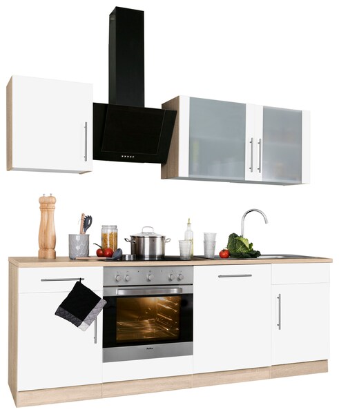 wiho Küchen Küchenzeile »Cali«, mit E-Geräten, Breite 220 cm günstig online kaufen