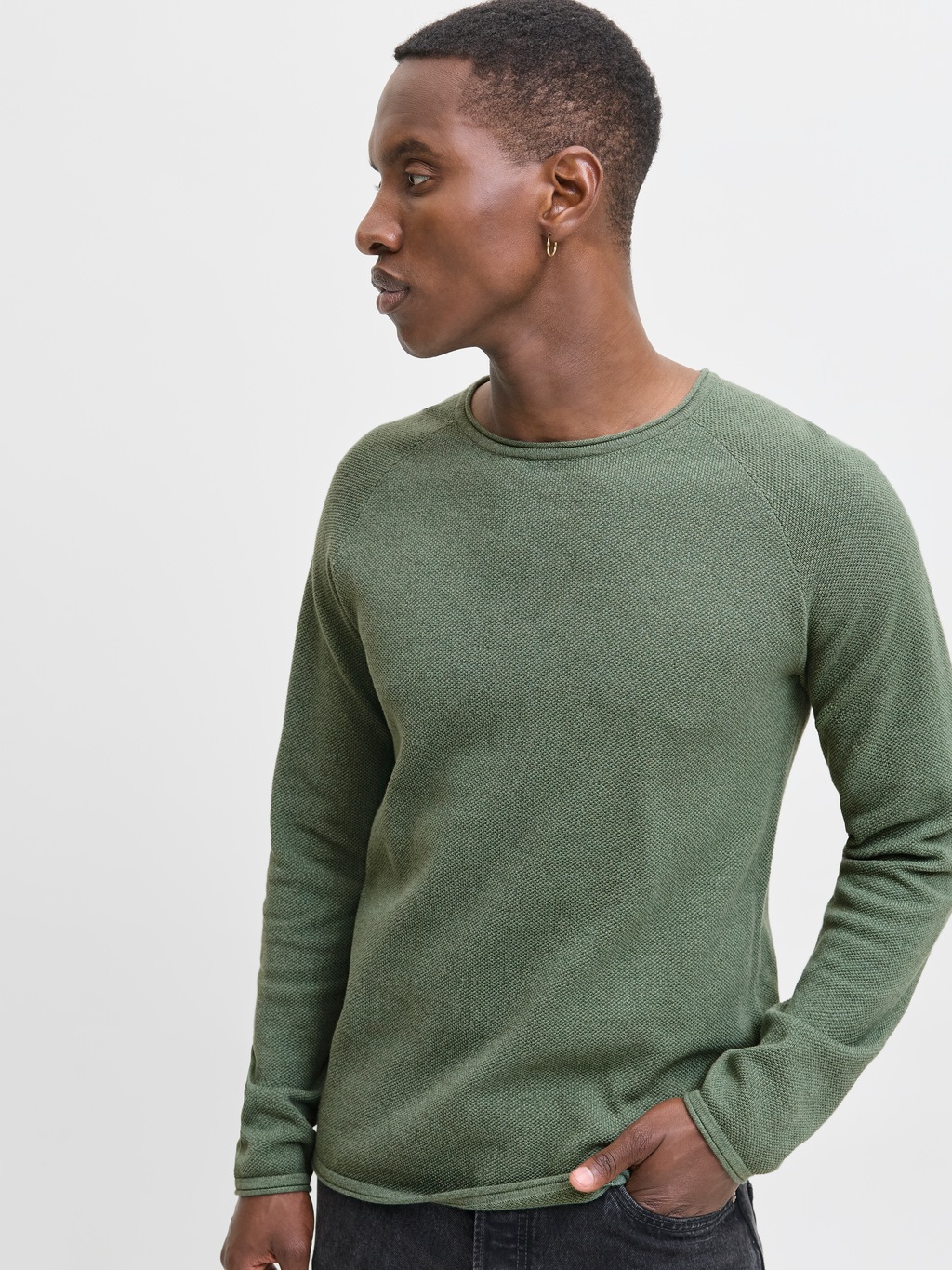 Jack & Jones Rundhalspullover "JJEHILL KNIT CREW NECK NOOS", mit Strukturst günstig online kaufen