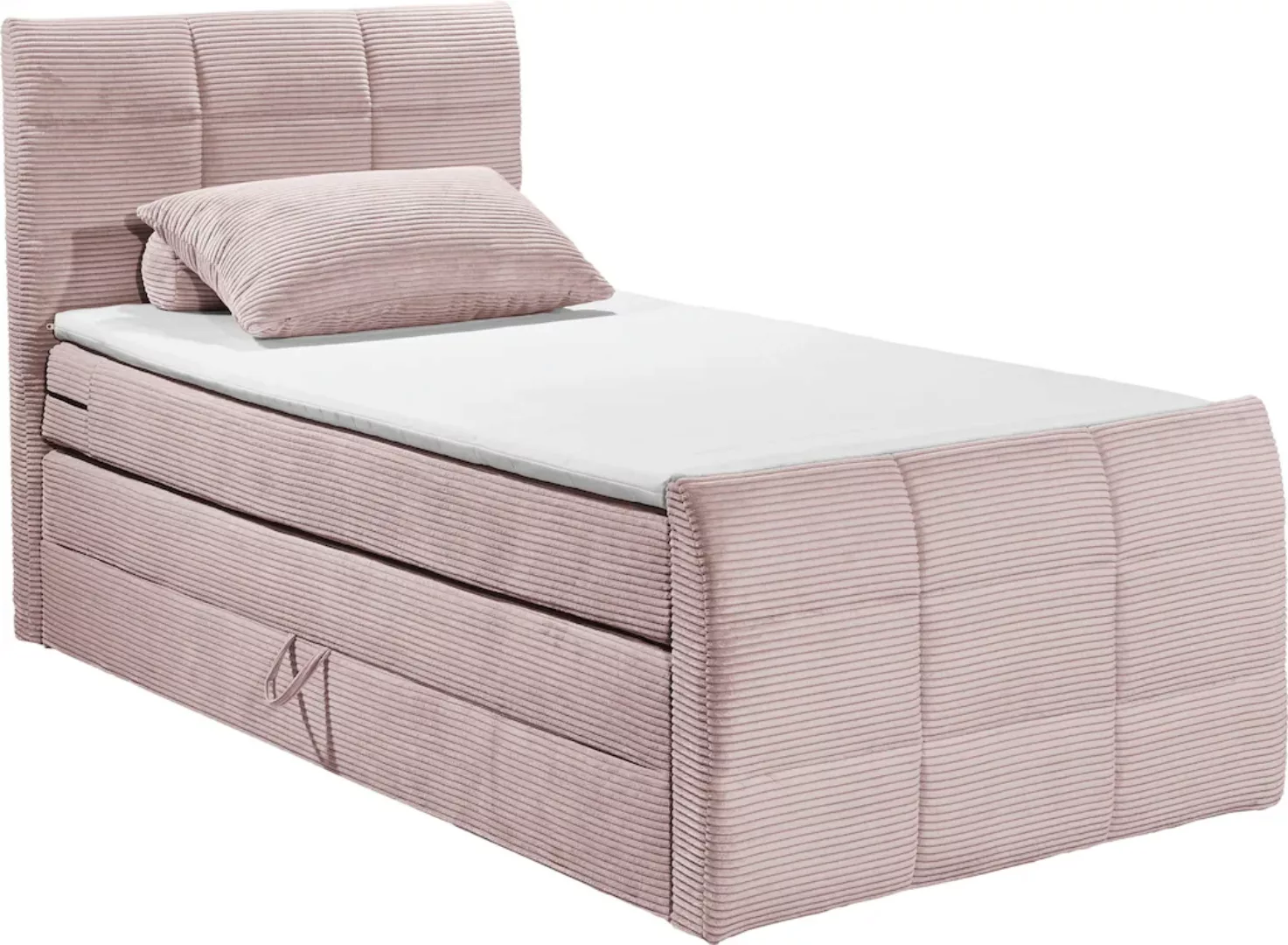 ED EXCITING DESIGN Boxspringbett "Bolivia", harte Seite mit Kokosmatte, wei günstig online kaufen