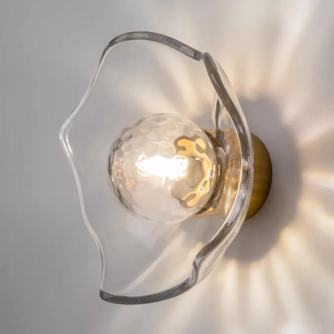 Wandleuchte Miracle in Messing und Transparent G9 günstig online kaufen