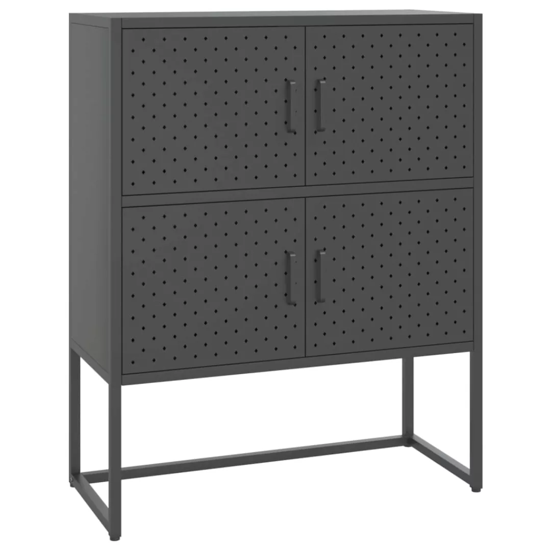 Highboard Anthrazit 80x35x100 Cm Stahl günstig online kaufen