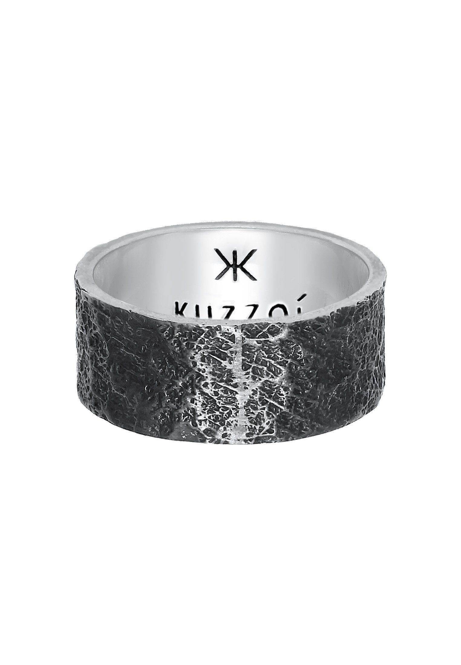 Kuzzoi Silberring Herren Bandring Organic Struktur günstig online kaufen