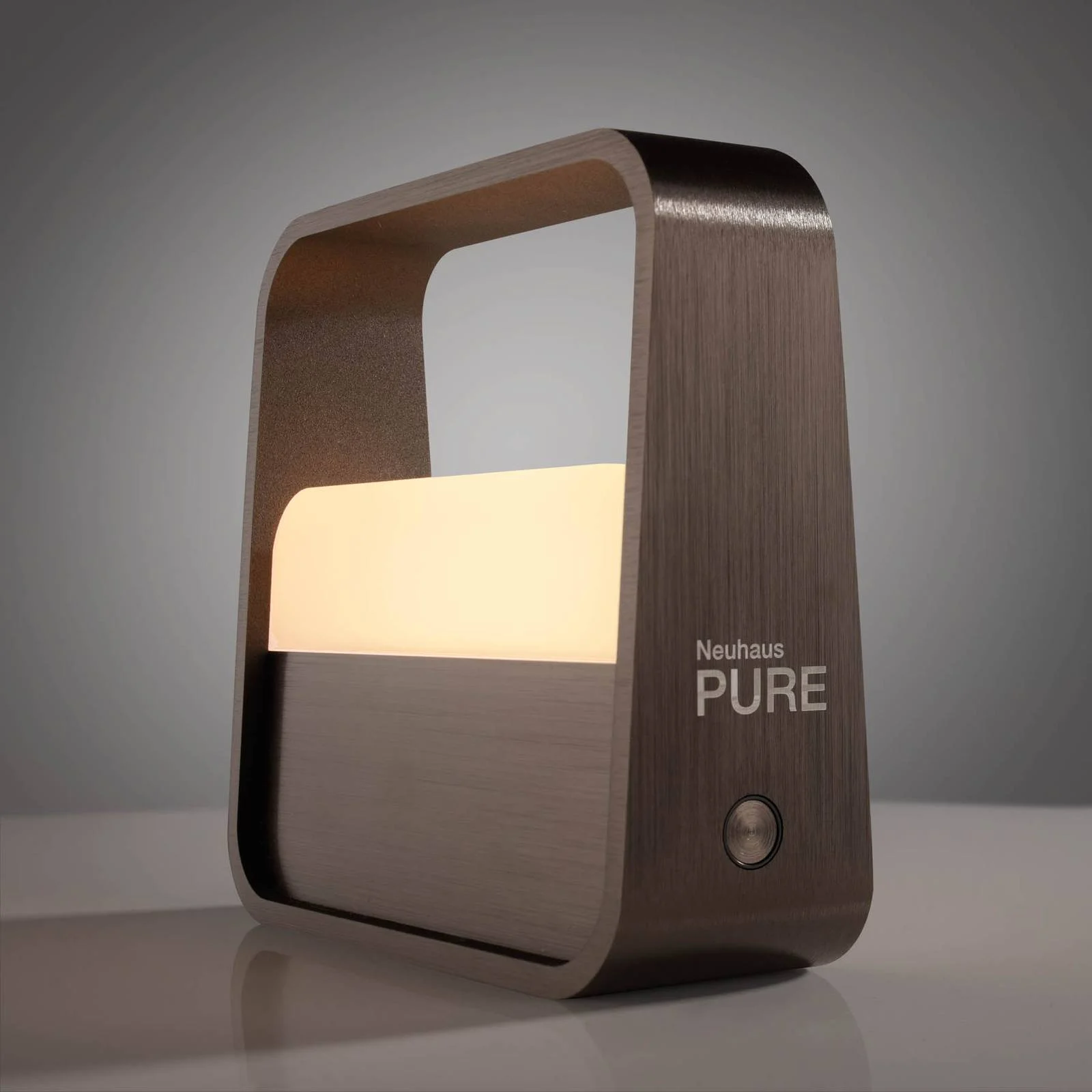 PURE LED-Akku-Tischleuchte Pure Go, braun, Aluminium günstig online kaufen