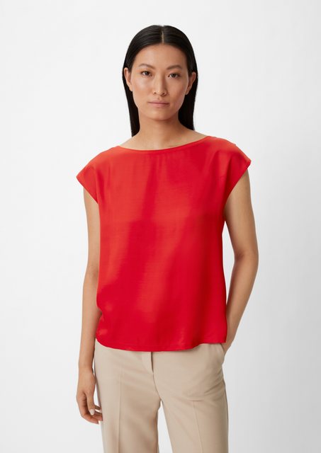 Comma Shirttop T-Shirt mit überschnittener Schulter günstig online kaufen