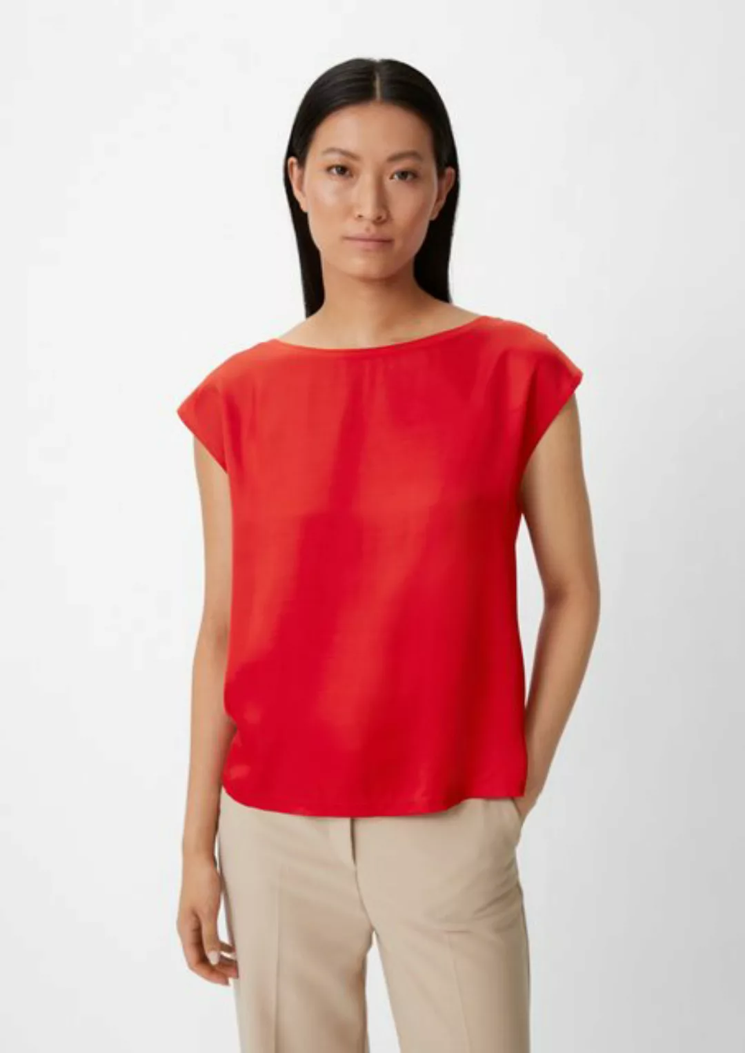 Comma Shirttop T-Shirt mit überschnittener Schulter günstig online kaufen