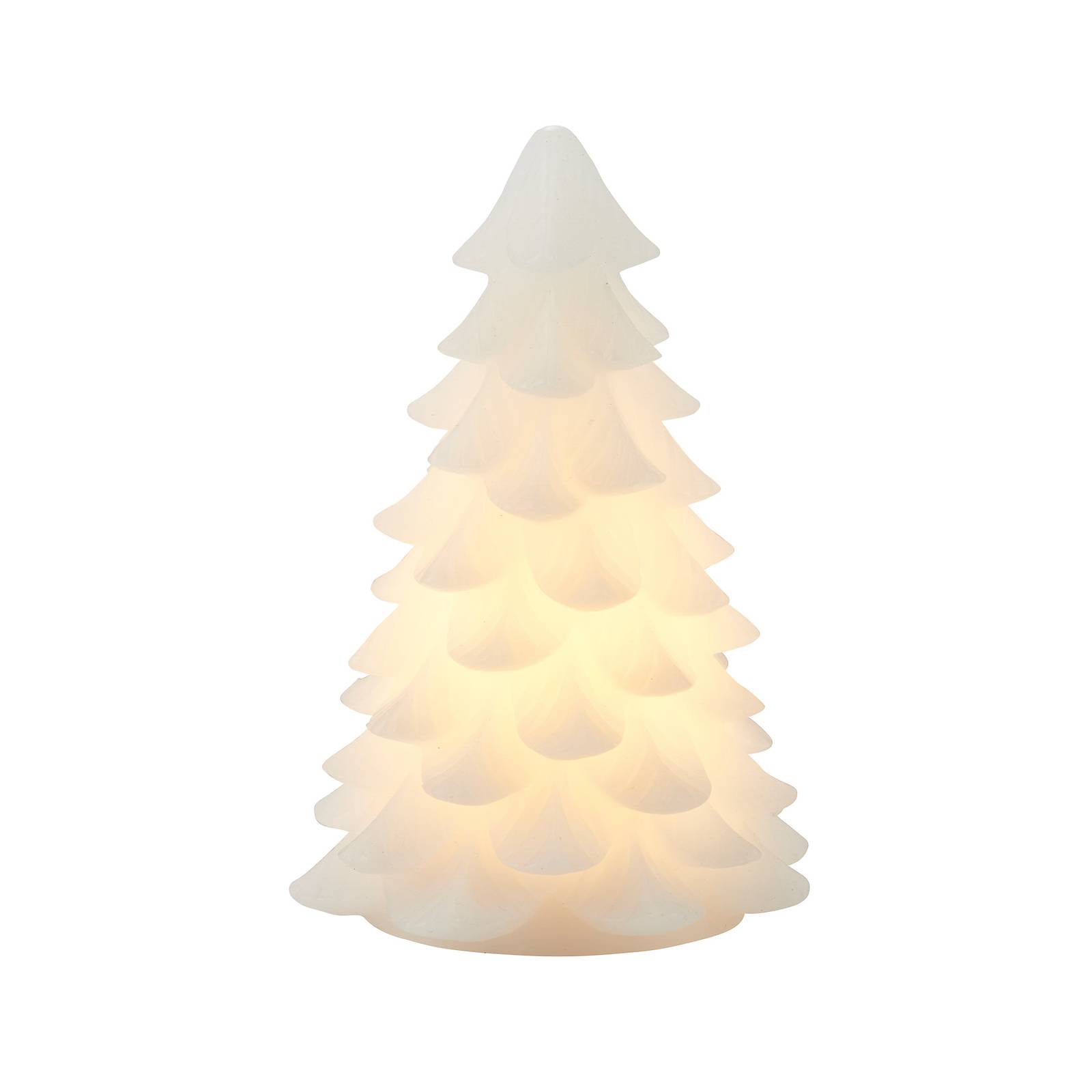 LED-Dekoleuchte Carla, Baum aus weißem Wachs 16cm günstig online kaufen