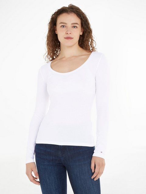 Tommy Hilfiger Langarmshirt SLIM MODERN CO/EA SCOOP LS in klassicher Basic- günstig online kaufen