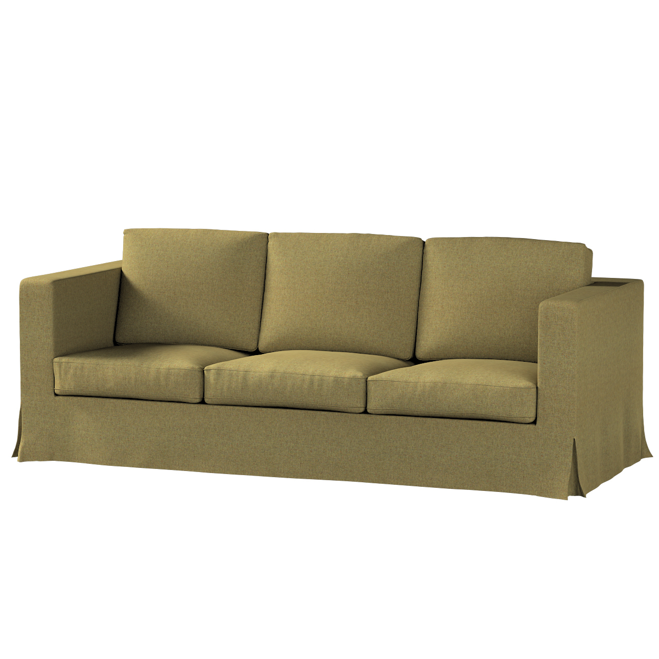 Bezug für Karlanda 3-Sitzer Sofa nicht ausklappbar, lang, olivgrün, Bezug f günstig online kaufen