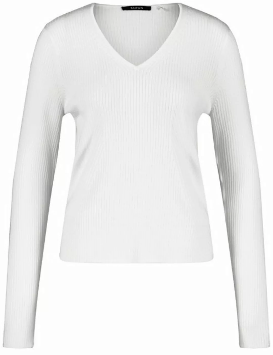 Taifun Rundhalspullover Pullover aus feinem Rippstrick günstig online kaufen