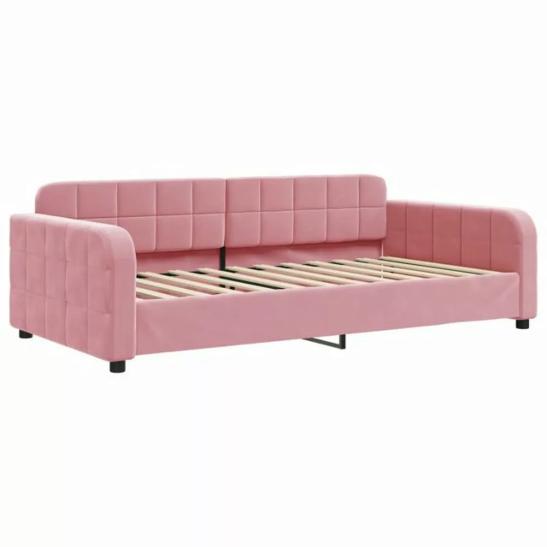 vidaXL Gästebett Tagesbett Rosa 90x200 cm Samt Gästebett Gästecouch Gästeso günstig online kaufen