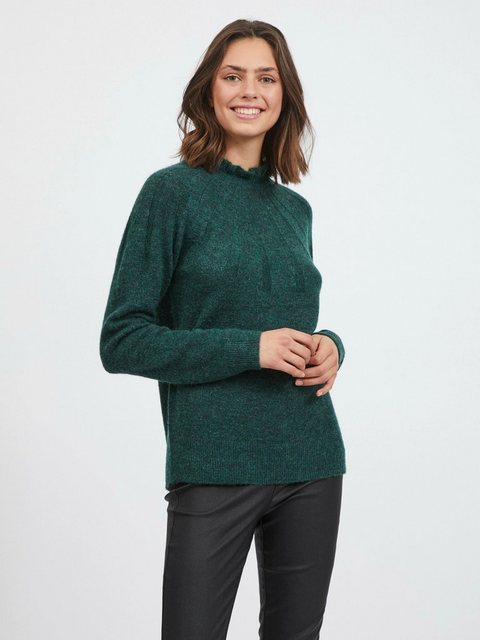 Vila Strickpullover Dua (1-tlg) Rüschen günstig online kaufen