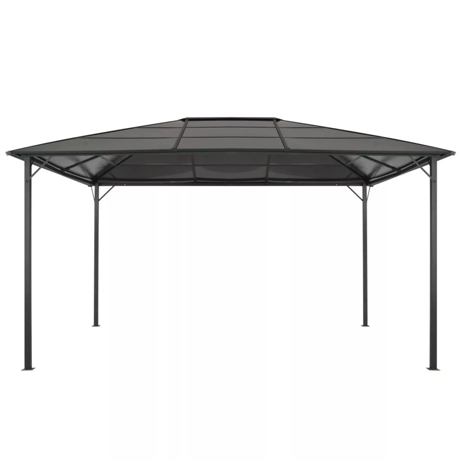 Gartenpavillon Mit Dach Aluminium 4×3×2,6 M Schwarz günstig online kaufen