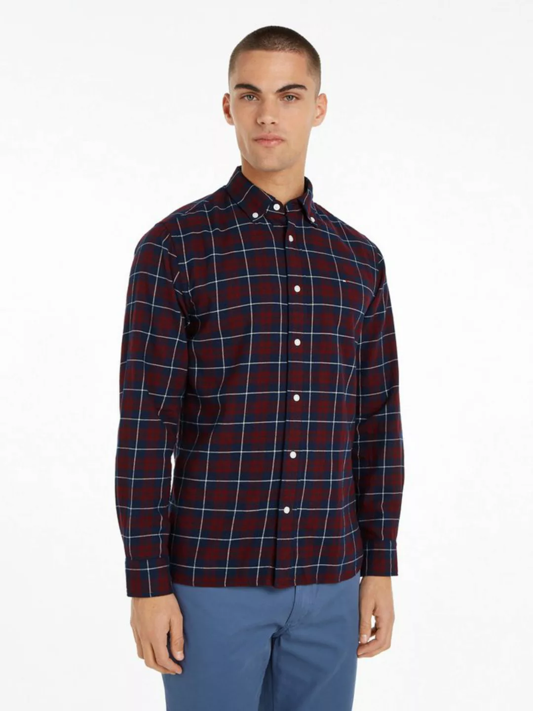 Tommy Hilfiger Langarmhemd BRUSHED EASY CHECK RF SHIRT mehrfarbig kariert günstig online kaufen