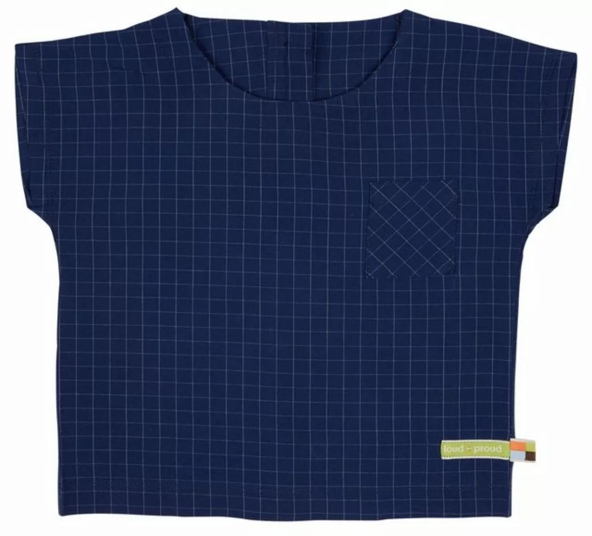 loud + proud T-Shirt Bluse mit feinem Karo Biobaumwolle, GOTS günstig online kaufen