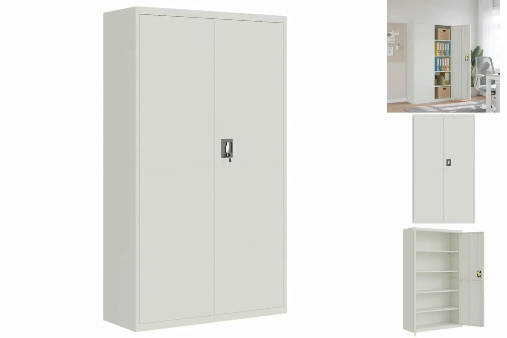 vidaXL Aktenschrank Aktenschrank Büroschrank Home Office Ablage Büro Hellgr günstig online kaufen