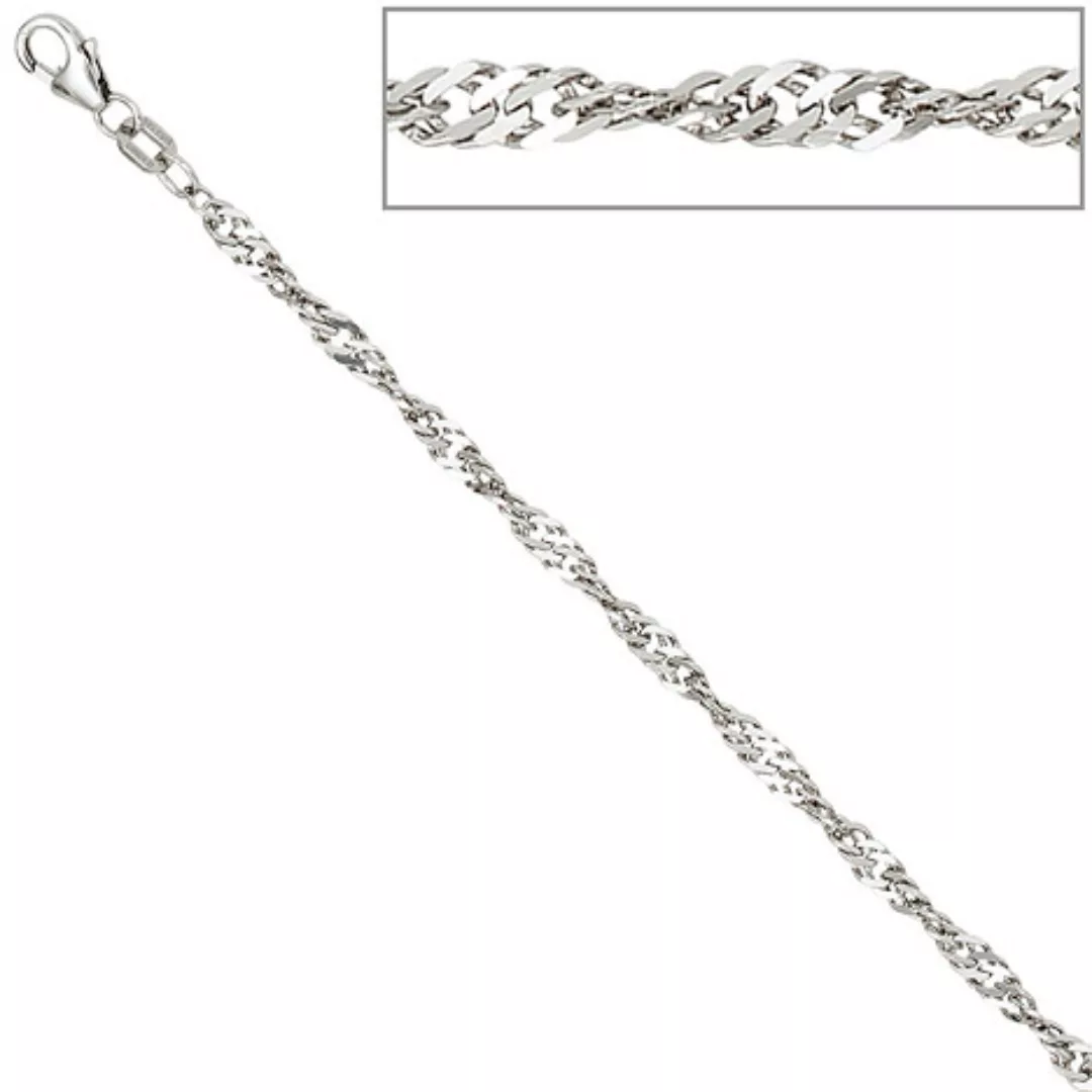 SIGO Singapurkette 925 Silber 2,9 mm 45 cm Halskette Kette Silberkette Kara günstig online kaufen