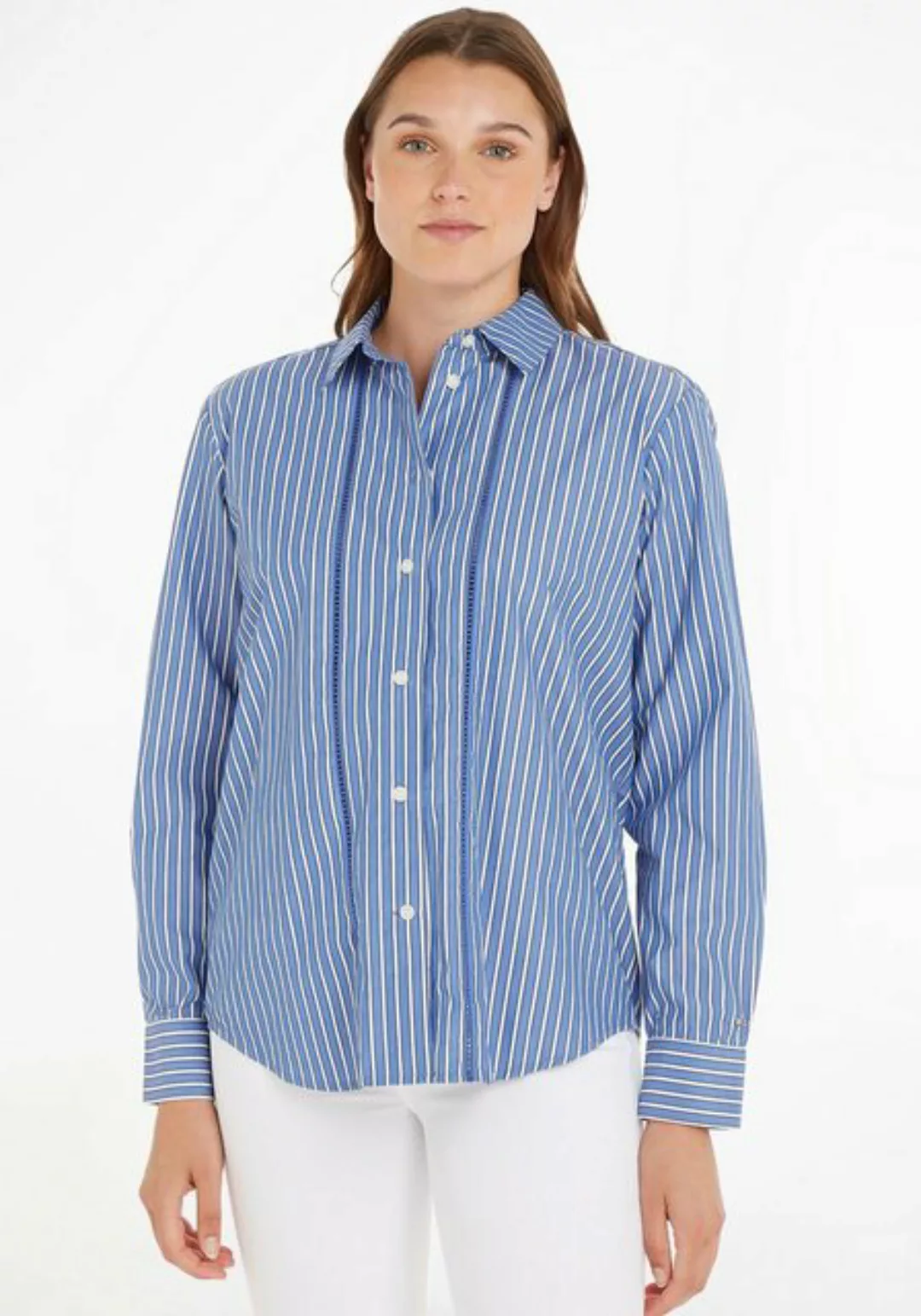 Tommy Hilfiger Hemdbluse ORG CO STRIPE RELAXED SHIRT LS im Streifenlook mit günstig online kaufen