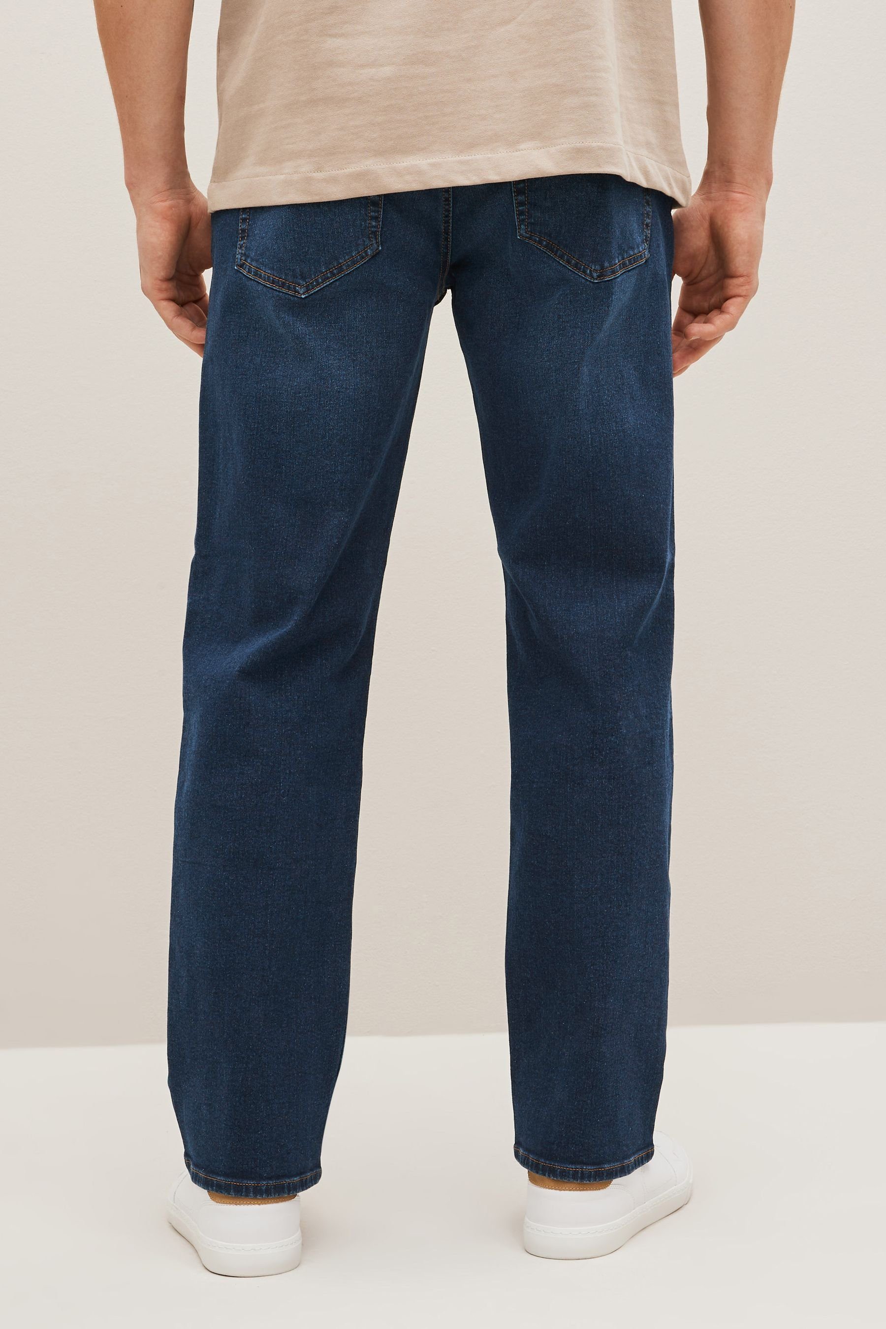 Next Straight-Jeans Straight-Fit Stretch-Jeans mit Gürtel günstig online kaufen