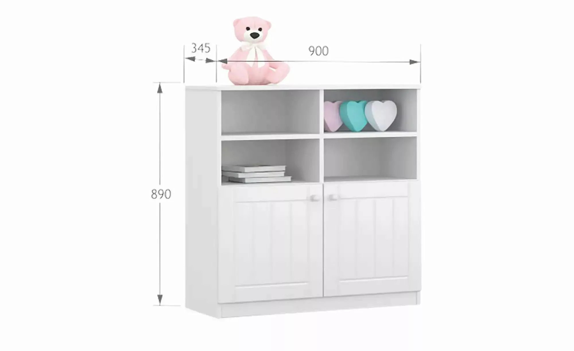 Sideboard  Nordic White ¦ weiß ¦ Maße (cm): B: 90 H: 89 T: 34.5 Kommoden & günstig online kaufen