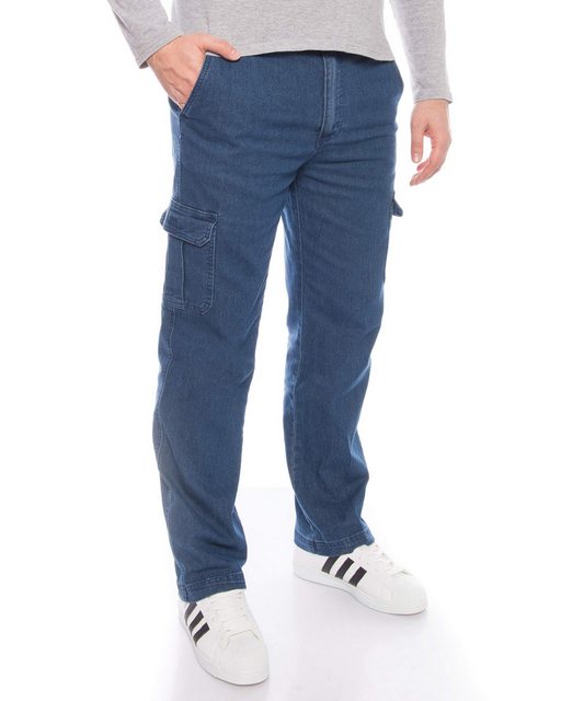 Kendindza Collection Cargohose Herren Thermohose Jeans Cargohose Dehnbund W günstig online kaufen