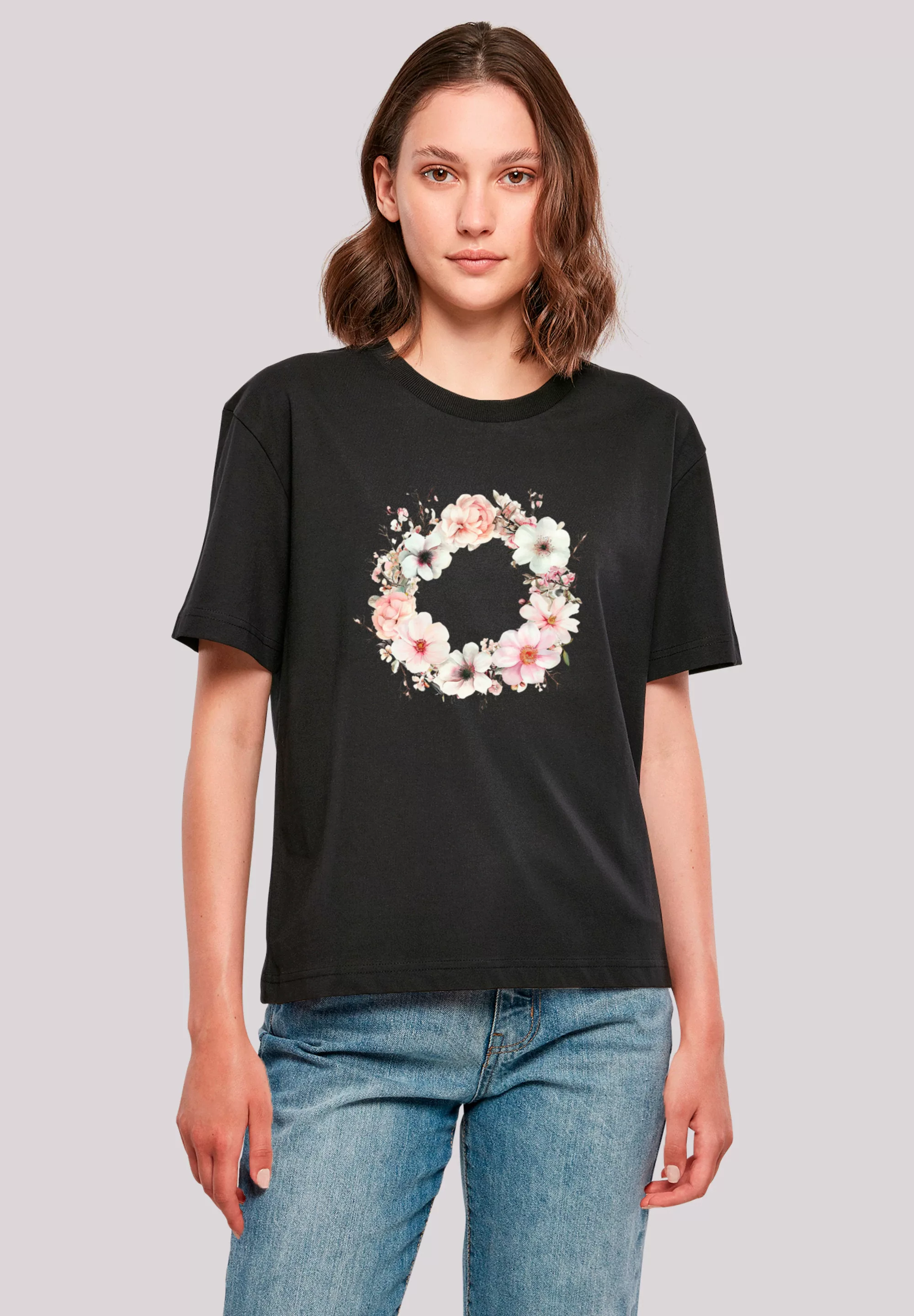 F4NT4STIC T-Shirt "Rosa Blumenkranz", Premium Qualität günstig online kaufen