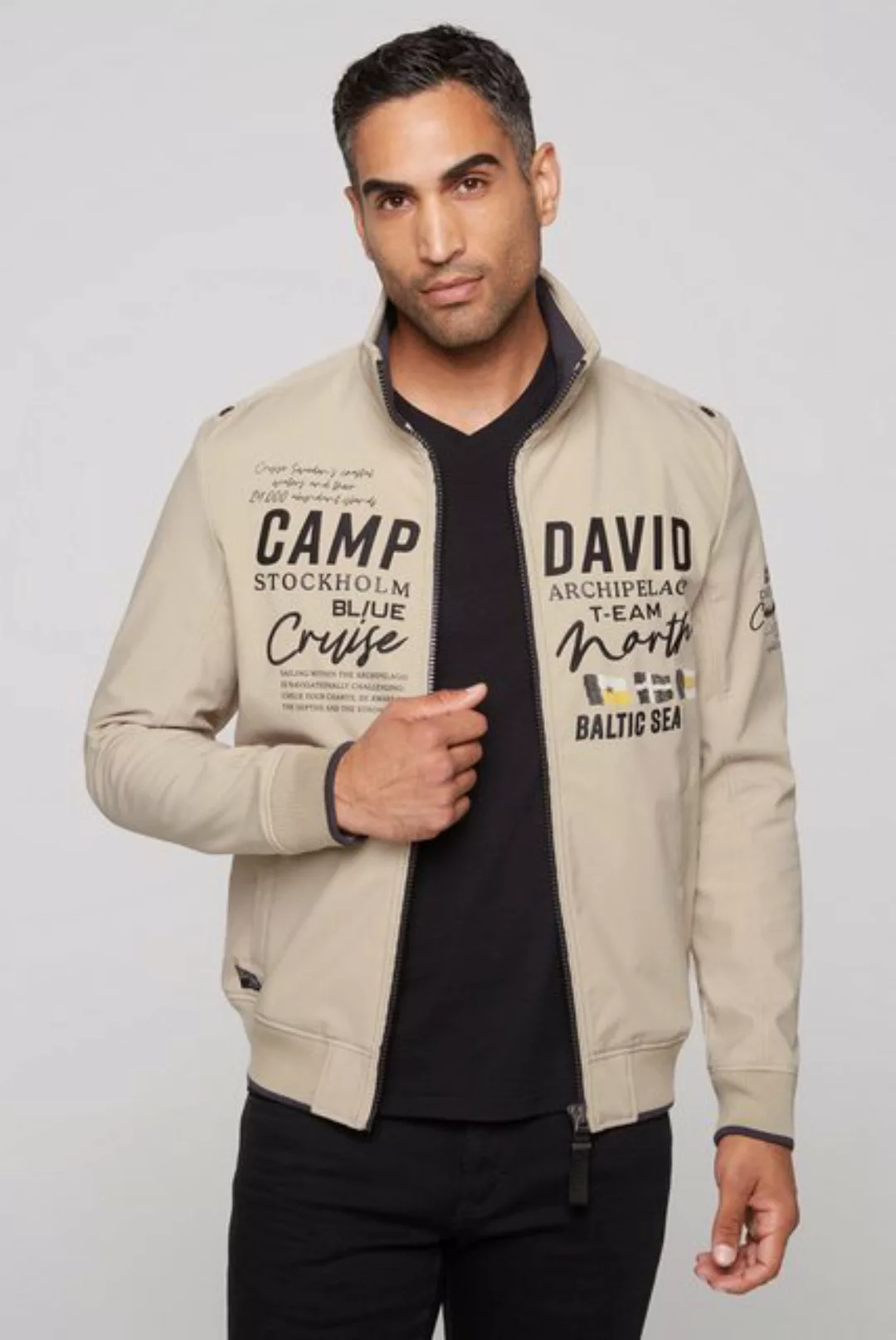 CAMP DAVID Softshelljacke mit Stehkragen und Logo-Prints und Stickereien günstig online kaufen