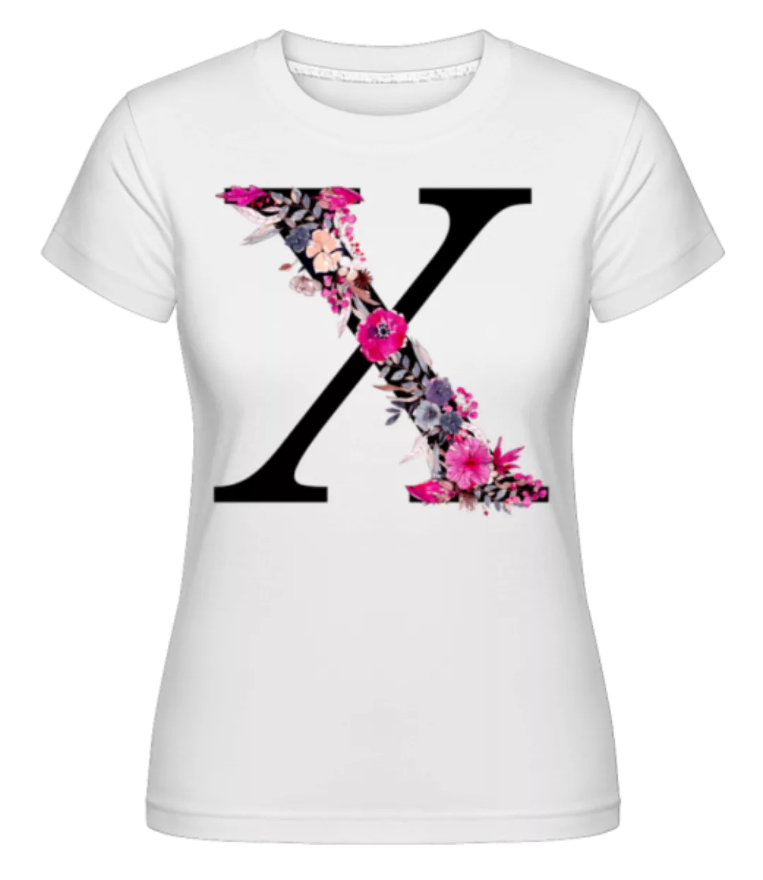 Blumen Initiale X · Shirtinator Frauen T-Shirt günstig online kaufen