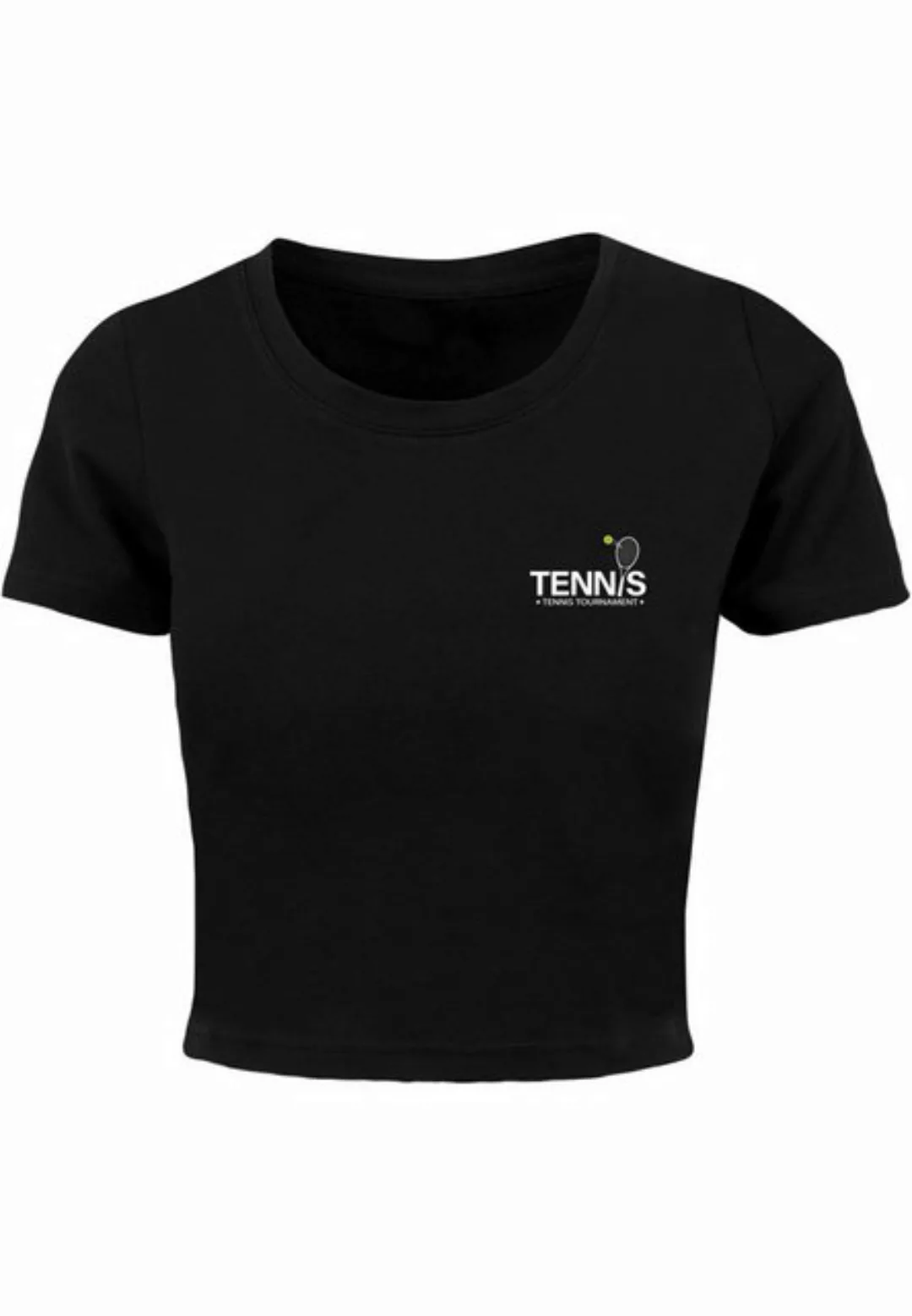 Merchcode T-Shirt Merchcode Damen Ladies Tennis Racket Cropped Tee (1-tlg) günstig online kaufen